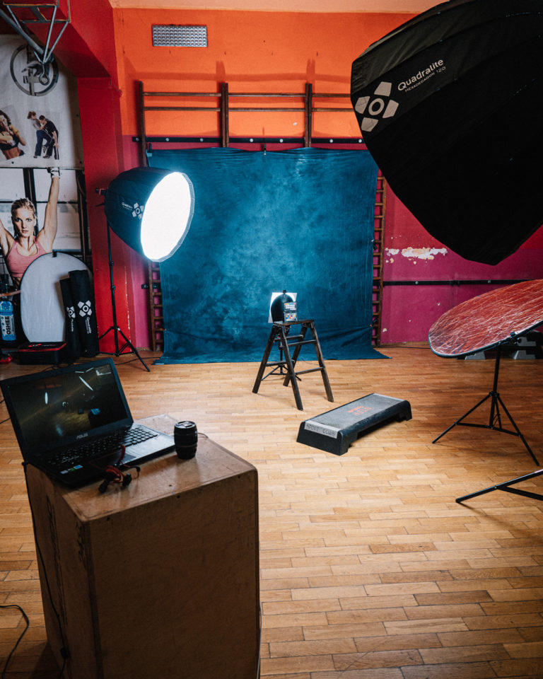 Moje studio ustawione w K1 Fighting Center
