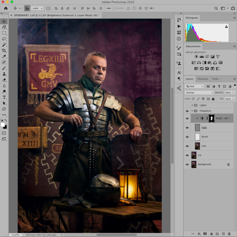 Photoshop: separacja częstotliwości.