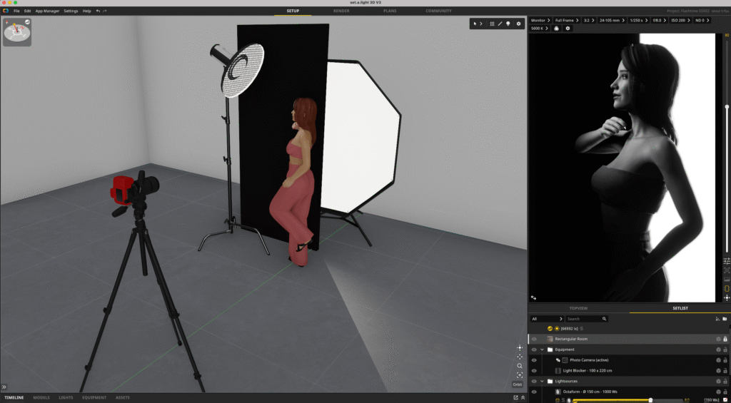 Układ światła podczas sesji Flashtime S6E02